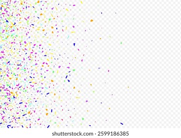 Intense Splash Decoration Vector Transparent Background. Rainbow Transparent Fraction Wallpaper. Acid Powder Carnival Banner. Color Grit Christmas Invitation.