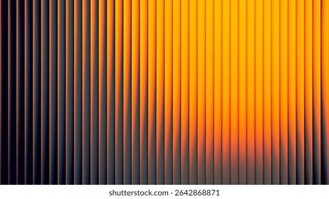 Calor intenso de verão através de vidro fractal. O gradiente dinâmico explode com o calor do verão e a estética digital em linhas de vidro brilhantes. Vibrações quentes de verão com energia solar térmica em forma geométrica vívida