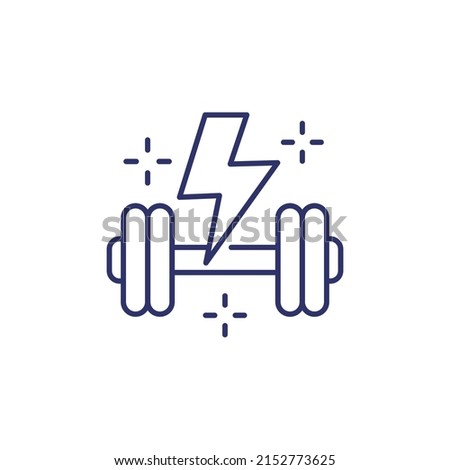 intense workout, training line icon
