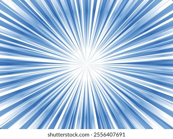 Intensely radiating, colorful, concentrated line background material_Blue