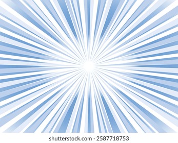 Intensely radiating pop concentrated line background material_blue