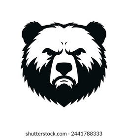 Intensity in Ink Angry Bear Silhouette Tattoo Logo Vector Illustration