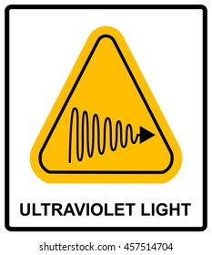 Intensity Ultraviolet Light Protect Your Eyes and Skin UV Vector sticker label for public places