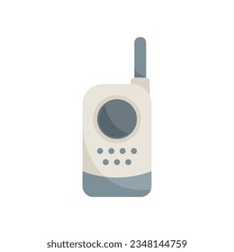 Intensive baby monitor icon flat vector. Radio toy. Newborn babyphone isolated