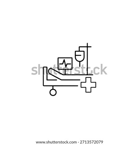 Intensive care icon flat vector design.