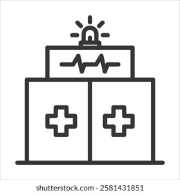 Intensive Care Icon Vector Illustration Outline