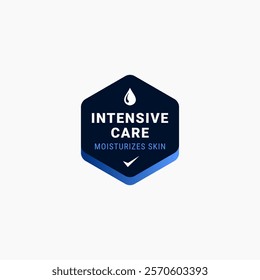 Intensive care label design vector isolated. Simple Intensive care label for product design element. Intensive care label for packaging design element.