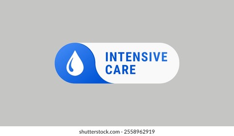 Intensive care label vector. Simple Intensive care label for product design element. Intensive care label for packaging design element.