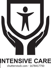 Intensive Care Logo Badge Illustration