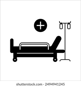 Intensive care unit icon. Resuscitation, rehabilitation, hospital ward. Medicine concept. Vector illustration can be used for topics like healthcare, hospitals, medical services.