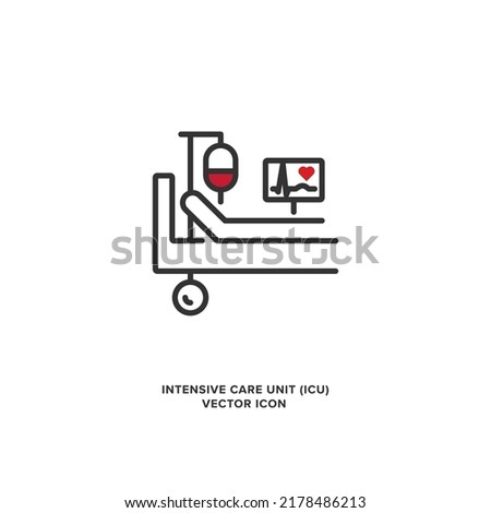 Intensive Care Unit (ICU) Vector Icon.