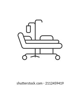 Intensive care unit line icon. Resuscitation, rehabilitation, hospital ward. Medicine concept. Vector illustration can be used for topics like healthcare, hospital, medical care