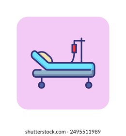 Intensive care unit line icon. Resuscitation, rehabilitation, hospital ward. Medicine concept. Vector illustration can be used for topics like healthcare, hospital, medical care