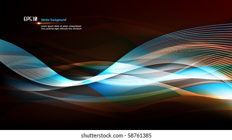 Intensive Colorful Waves Background | Modern EPS10 Vector Card