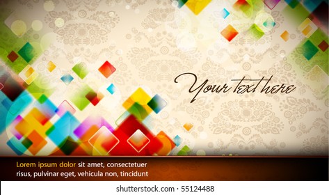 Intensive Colors - Abstract EPS10 Vector Design | Seamless Flourish in Background