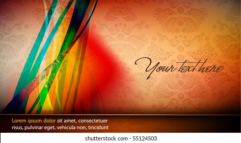 Intensive Colors - Abstract EPS10 Vector Design | Seamless Flourish in Background