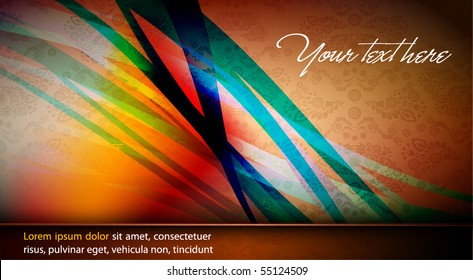Intensive Colors - Abstract EPS10 Vector Design | Seamless Flourish in Background