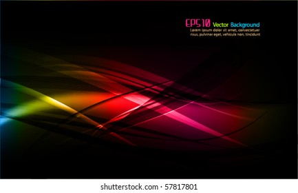 Intensive Colors | Abstract Wavy Vector Background