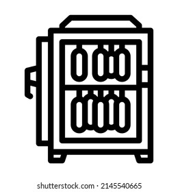 intensive cooling chamber line icon vector. intensive cooling chamber sign. isolated contour symbol black illustration