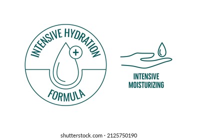 intensive hydration icon vector illustration 