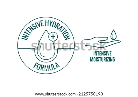 intensive hydration icon vector illustration 