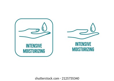 intensive moisturizing icon vector illustration 