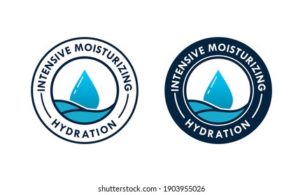 intensive moisturizing logo template illustration