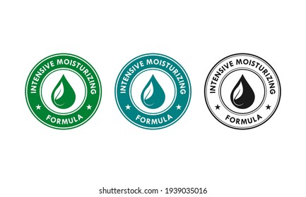 Intensive moisturizing logo template illustration