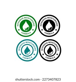 Intensive moisturizing logo template illustration