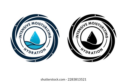 intensive moisturizing logo template illustration