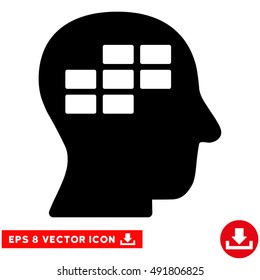 Intensive Red And Black Schedule Thinking EPS vector pictograph. Illustration style is flat iconic bicolor symbol on a white background.