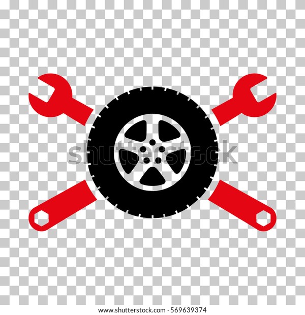 Intensive Red And Black Tire Service Wrenches
interface toolbar icon. Vector pictogram style is a flat bicolor
symbol on chess transparent
background.