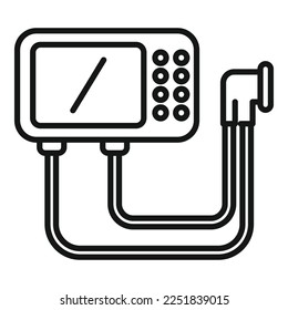 Intensive ventilator machine icon outline vector. Medical hospital. Patient equipment