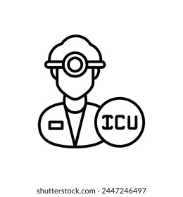 Intensivist icon in vector. Logotype

