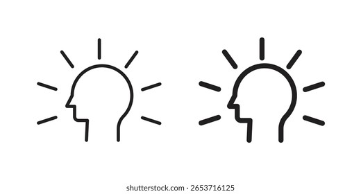 Intention icon design element. Editable stroke. Vector