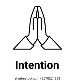 Intention Icon. Mindfulness and Goal Setting Illustration for Personal Development Concept.