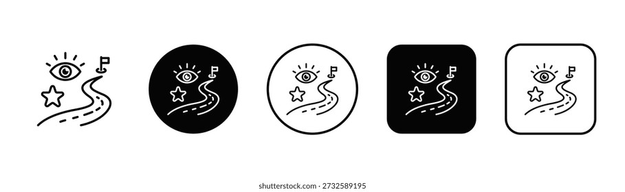 Intention-Symbol, weißer und schwarzer Hintergrund