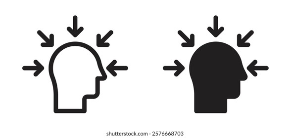 Intention icons in outline and stroke versions