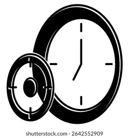 Intention Setting icon represented by focus symbol, watch Black Filled style.