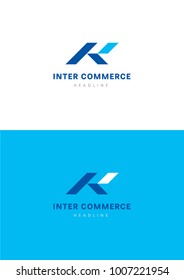 Inter commerce logo template.