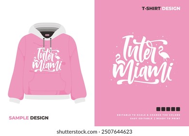 inter miami lettering sweater design