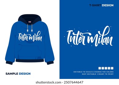 inter milan lettering sweater design