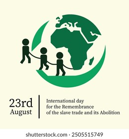 inter nation day for the remembrance of the slave trade and its abolition.23 august.African.Africa map .art and illustrator.freedom.icon.vector design.