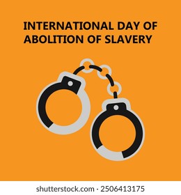 inter nation day for the remembrance of the slave trade and its abolition.shackles.23 august .art and illustrator.freedom.icon.vector design
in orange background