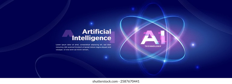 Interact with AI artificial intelligence virtual assistant chatbot in concept of AI  prompt engineering, AI deep learning to use generative AI for work support. Modern template for web and print.