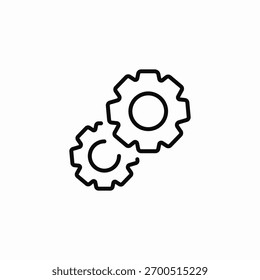interacting configuration gears icon sign vector