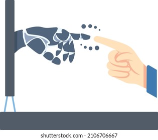 Interaction between physical and Meta universe Concept Vector Color Icon Design, Metaverse Symbol, Persistent Virtual environment Sign, Internet functions In futurism Stock Illustration