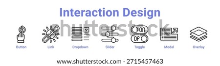 Interaction Design Icon Banner and collection