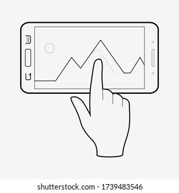 Interaction design icon line element. Vector illustration of interaction design icon line isolated on clean background for your web mobile app logo design.