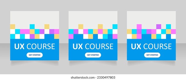 Interaction design lessons web banner design template. Vector flyer with text space. Advertising placard with customized copyspace. Promotional printable poster for advertising. Graphic layout